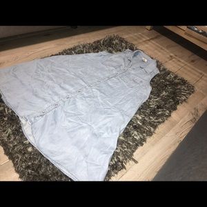 Denim button down sleeveless dress size M